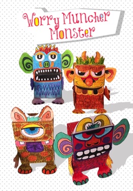 Worry Monster Paper Toys
